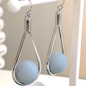 Aqua Nimi Teardrop Earrings